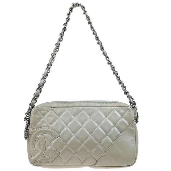 Chanel Light Gray Calfskin Cambon Ligne Handbag 184835 - Picture 1 of 10